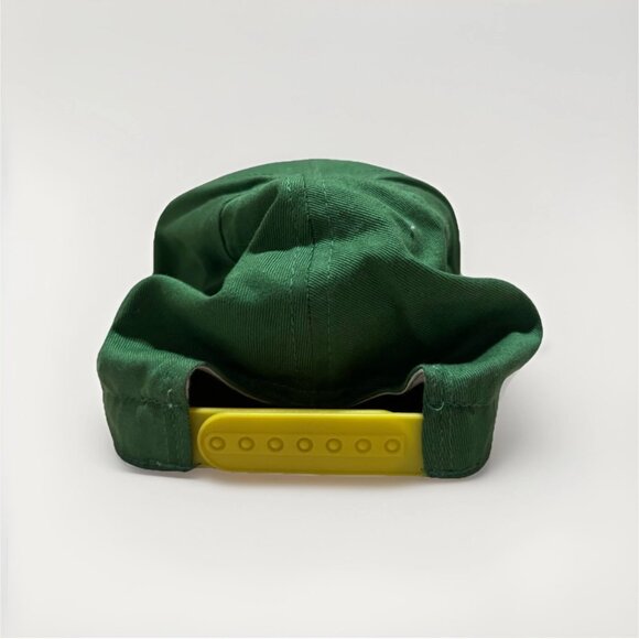 John Deere Green Yellow Adjustable Snapback Hat Cap Flat Bill - Picture 2 of 6